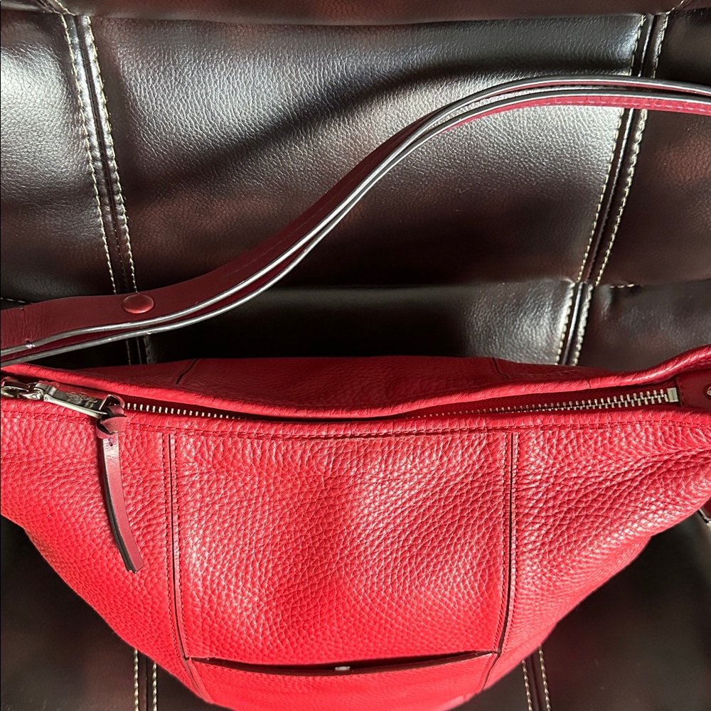 COLE HAAN LARGE Pebbled Leather Hobo Bag - Picture 12 of 16